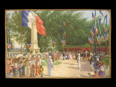 Cérémonie militaire en l'honneur des combattants de MAPA, Cayenne, 1901
