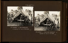 MM. Haardt et Bettembourg au campement de chasse de Am-Dafok