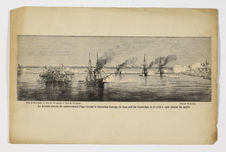 La division navale du contre-amiral Page forçant le deuxième barrage du bras sud…