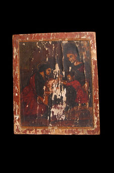 Peinture : Présentation de Jean-Baptiste à l'enfant Jésus