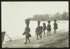 Guadalcanar women returning from work - Solomons