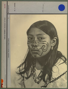 Indienne Goajiro au visage peint