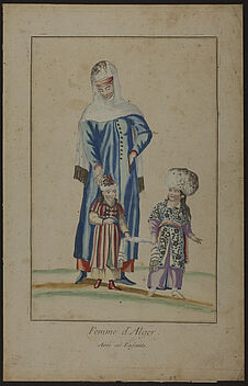 Femme d'Alger avec ses enfants