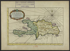 "Carte de l'Isle de Saint Domingue" (légende inscrite sur la…
