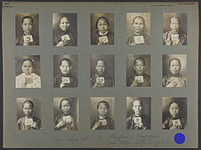 Chine (région Sud) : femmes photographiées à Singapour