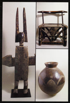 Serrure Bamana, poterie Lobi, chaise Malinké