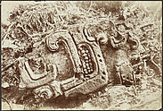 Comalcalco. Bas-relief provenant de la tour n°1