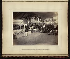 Commodore shaking hands with Native Chief Boe Vagi on board H.M.S. Nelson at…