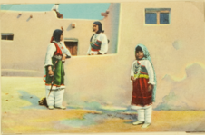 "Morning greetings", Isleta Indians, Isleta Pueblo, Near Albuquerque…